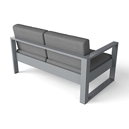 Anderson Teak Lucca Left Loveseat Gray Teak