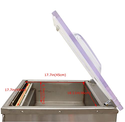 INTSUPERMAI Single Chamber Vacuum Packaging Machine DZ450 Stainless Steel Sealer 110V