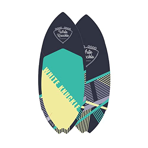 White Knuckle The Shutter Skim Style Wakesurf Board Blue/Teal/Yellow