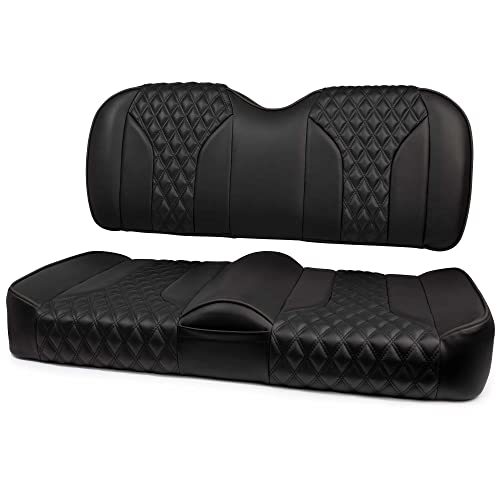 MODZ FS2 Custom Golf Cart Front Seat for EZGO TXT [1995-Up] - Black Base - Double Diamond Pattern