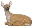 SOLID ROCK STONE WORKS Large Laying Doe Concrete Statue 21" Lifelike