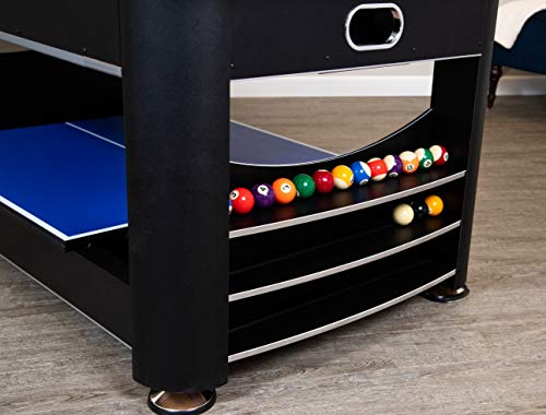 Hathaway Triple Threat 6-ft 3-in-1 Multi Game Table Black