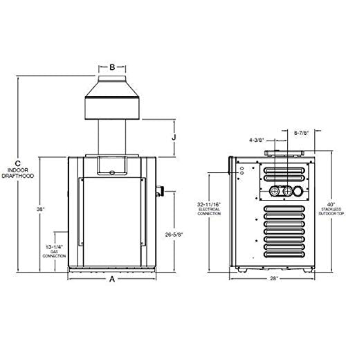 Raypak 266,000 BTU Natural Gas Millivolt Pool Heater