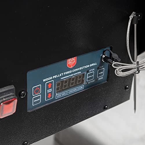 USSC Grills USG730SS Stainless Steel Wood Pellet Grill Black