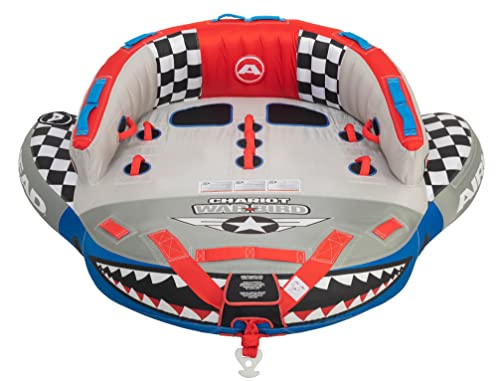 AIRHEAD Chariot Warbird 2 Towable Tube Grey Blue Red