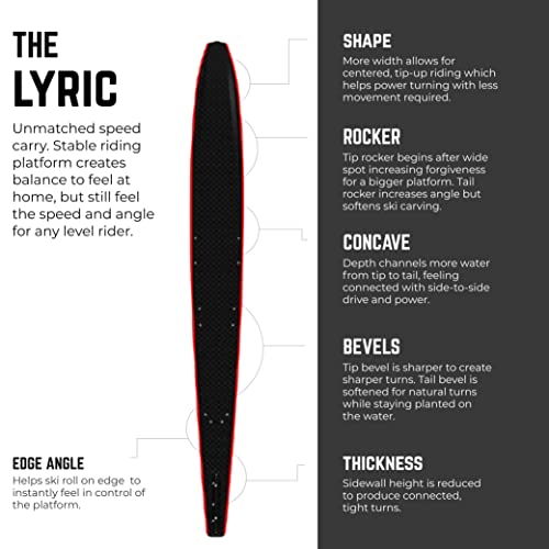 Radar Lyric Graphite Waterski 65" Carbon/Lilac/Mint