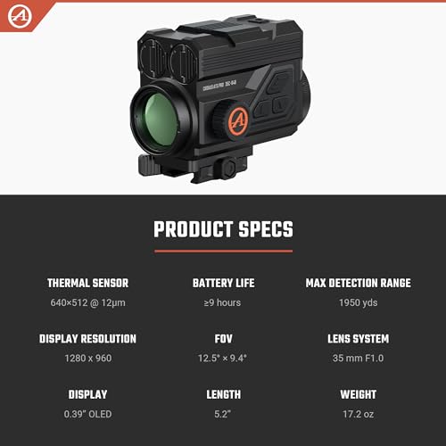 Athlon Optics Cronus ATS Pro Thermal Clip-On Ballistic Calculator QD Mount Black