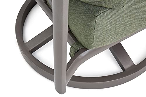 Winston Aspen High Back Swivel Rocker Lounge Chair Green