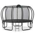 Merax 12FT Outdoor Trampoline with Basketball Hoop & Enclosure Net