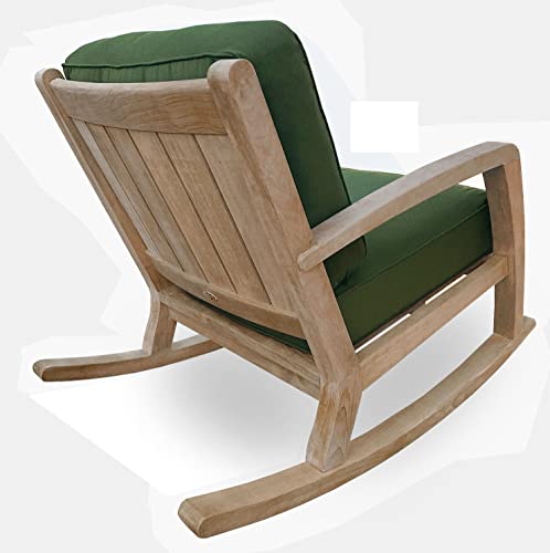 Douglas Nance Somerset Solid Teak Patio Deep Seating Club Rocker Natural