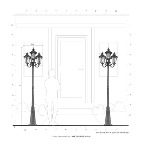 Livex Oxford 4 Light Outdoor Post Imperial Bronze