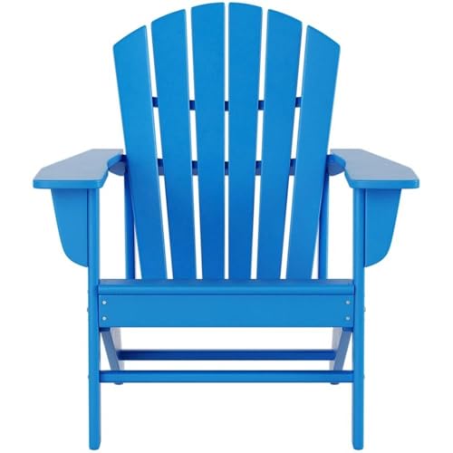 Costaelm Portside Classic Outdoor Adirondack Chairs Set of 8 Pacific Blue