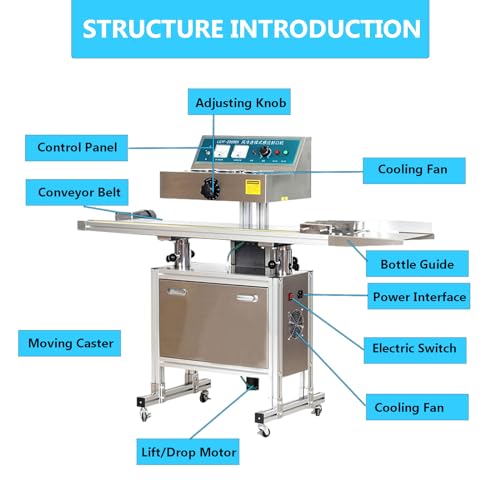 INTBUYING Electromagnetic Induction Sealing Machine Silver