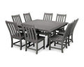 Polywood Vineyard 9-Piece Dining Set Slate Grey