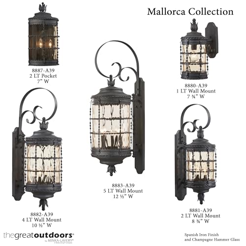 Minka Lavery European Influence Three Light Post Mount Mallorca Collection Bronze