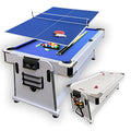 SIMBASHOPPING USA Pool Table 7FT Multigame Blue Air Hockey + Table Tennis + Table Top - Polar Blue, White
