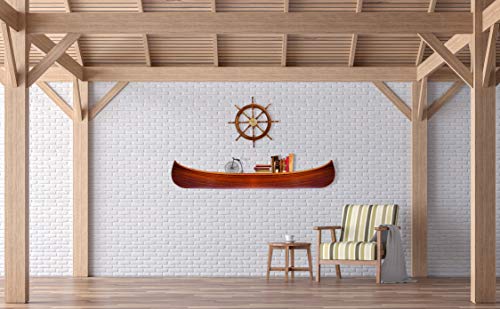 Old Modern Handicrafts Display Half Canoe Wall Art - 9 ft Multicolor