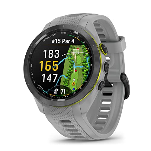 Certified Brands Garmin Approach S70 Golf Smartwatch | Full-Color CourseView Maps AMOLED Display | Advanced Shot Execution & Putt Alignment | 42mm - Powder Gray