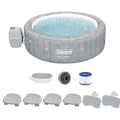 Coleman SaluSpa Sicily AirJet Inflatable Hot Tub Bundle with Pool/Spa Seat & Headrest Pillows