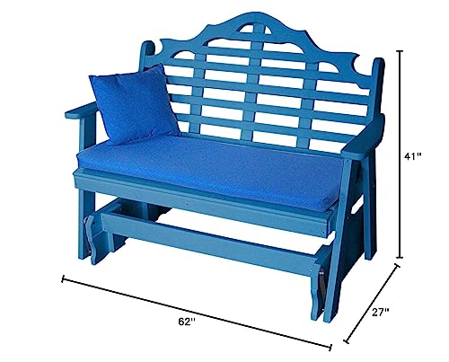 A & L Furniture Co. Marlboro Recycled Plastic 5ft Glider Chair Al Blue