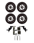 3G Lift Kit Combo with 14" Colossus Wheels for EZGO RXV Golf Carts 2013.5+