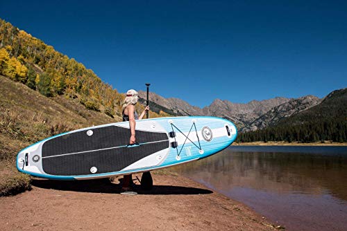 California Board Company 132 Current Inflatable Stand Up Paddle Board Blue/White/Black