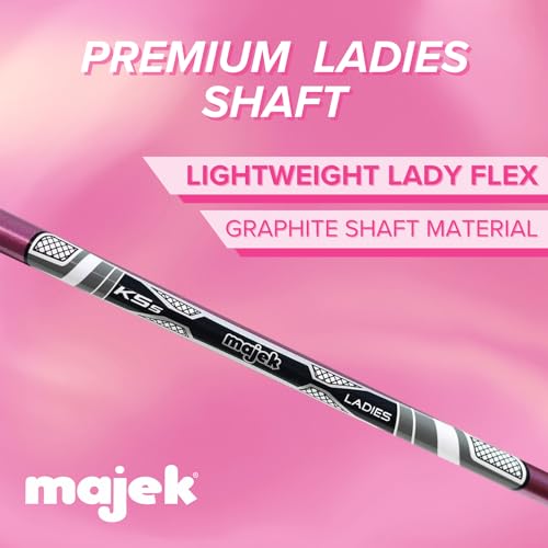 Majek Pink Petite Senior Ladies Golf Hybrids Irons Set