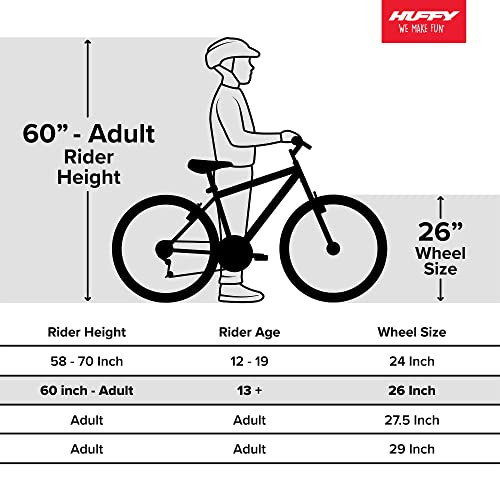 Huffy Maunga Mens Fat Tire Bike Black and Red