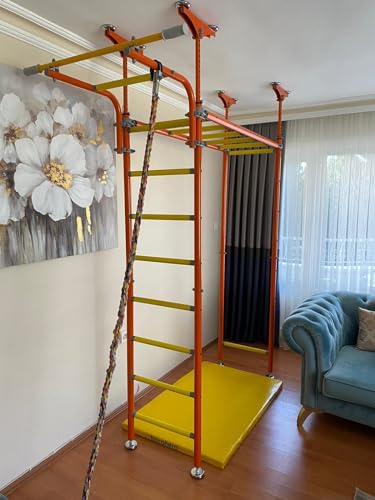 Bocahero Indoor Playground Swedish Ladder Climbing Wall Blue