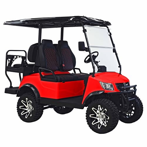 M MASSIMO MOTOR Electric Golf Cart Red