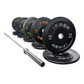 IFAST Home Gym 260LB Olympic Weight Set with 7Ft Barbell Bar