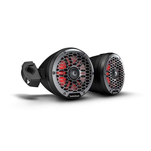 Rockford Fosgate M2WL-65MB Marine 6.5" Multicolor LED Can Speakers Black (Pair)