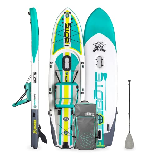 BOTE Rackham Aero Inflatable Stand Up Fishing Paddle Board Full Trax Jade
