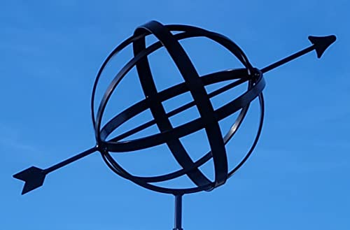 Accentua Monterey Cupola with Armillary, 24 in. Square, 54 in. High, White and Black
