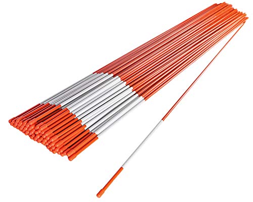 Driveway Markers Orange Reflective Fiberglass 5/16" x 48