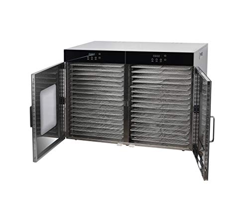 Kolice Commercial High Capacity 32-Tier Food Dehydrator Silver
