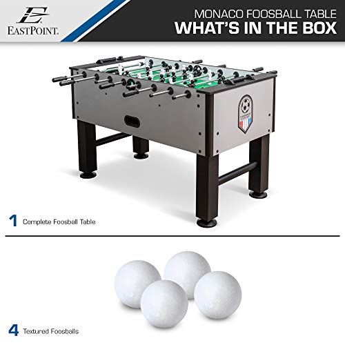 EastPoint Sports Monaco Official Competition Foosball Table with 4 Foosballs