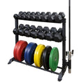 Body-Solid Loaded Dumbbell Rack Package Black