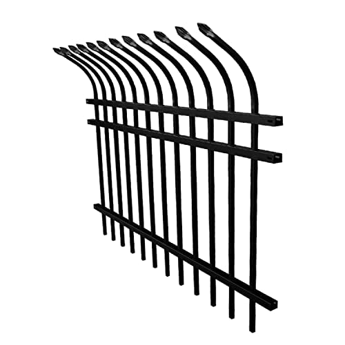 ALEKO 8-Panel Steel Security Fencing Kit Curved Top