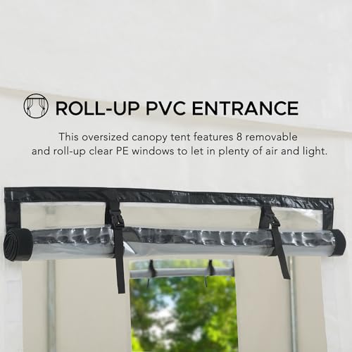 Sunjoy 12x30 ft Party Wedding Tent Heavy Duty Gazebo White