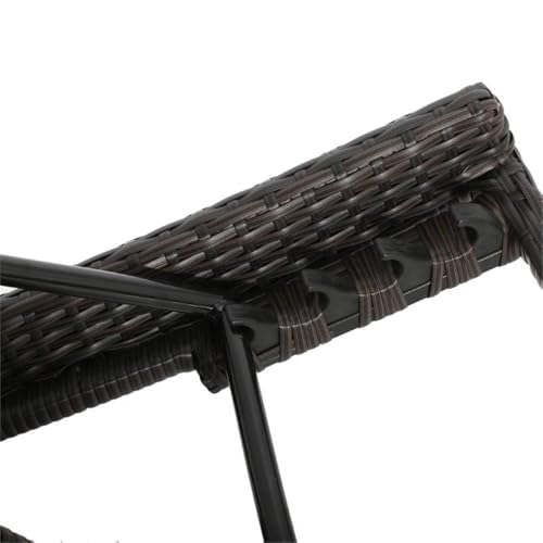 Afuera Living Outdoor Adjustable Wicker Chaise Lounge Set of 4 Brown