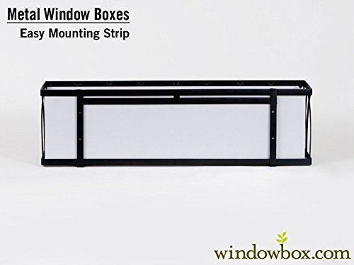 Windowbox 72in. French Quarter Aluminum Window Box Cage Black