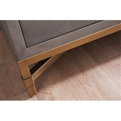 Star International Furniture Traditions Strand 3-Drawer Resin Nightstand Grey