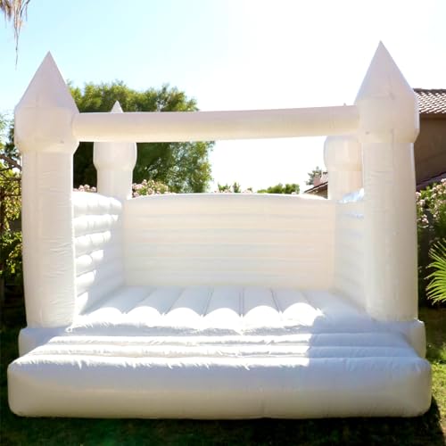 WARSUN Inflatable White Bounce House Castle 13x12x10FT with Blower