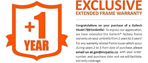 Galtech Deluxe Auto Tilt Market Umbrella 11ft Navy