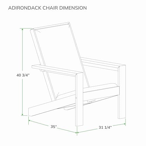 Cambridge Casual Napa Teak Wood Outdoor Adirondack Chair with Quick-Dry Cushion Natural Teak / Textiline Tan