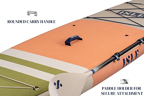 ISLE Surf and SUP Pioneer Inflatable Stand Up Paddle Board Peach/Moss