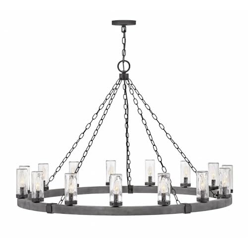 Bailey Street Home Industrial Farmhouse Fifteen Light Chandelier Black