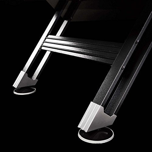 MD Sports 7.5' Titan Drop Pocket Table with Pool Ball and Cue Stick Set Black/Silver