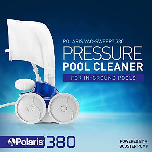 Polaris Vac-Sweep 380 Pressure Inground Pool Cleaner White and Blue